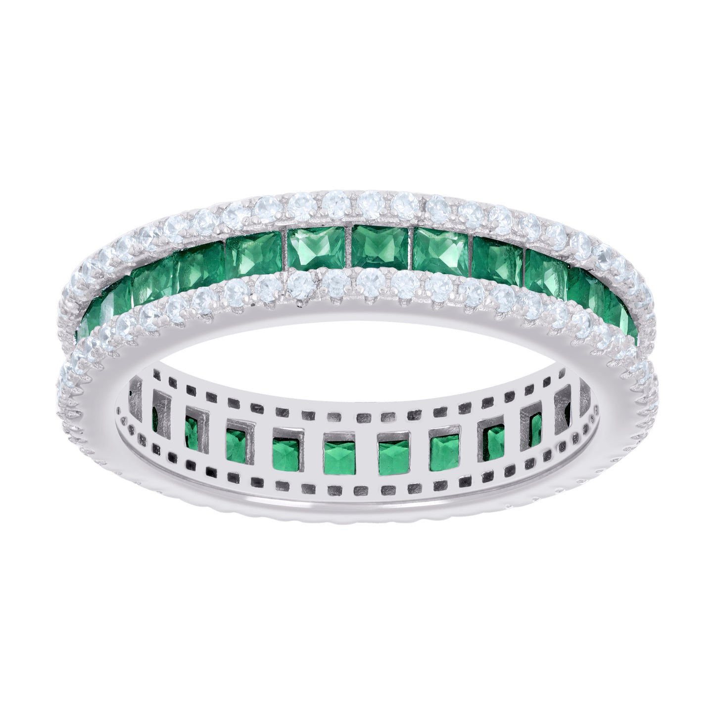 925 Sterling Silver Cz Ring S6