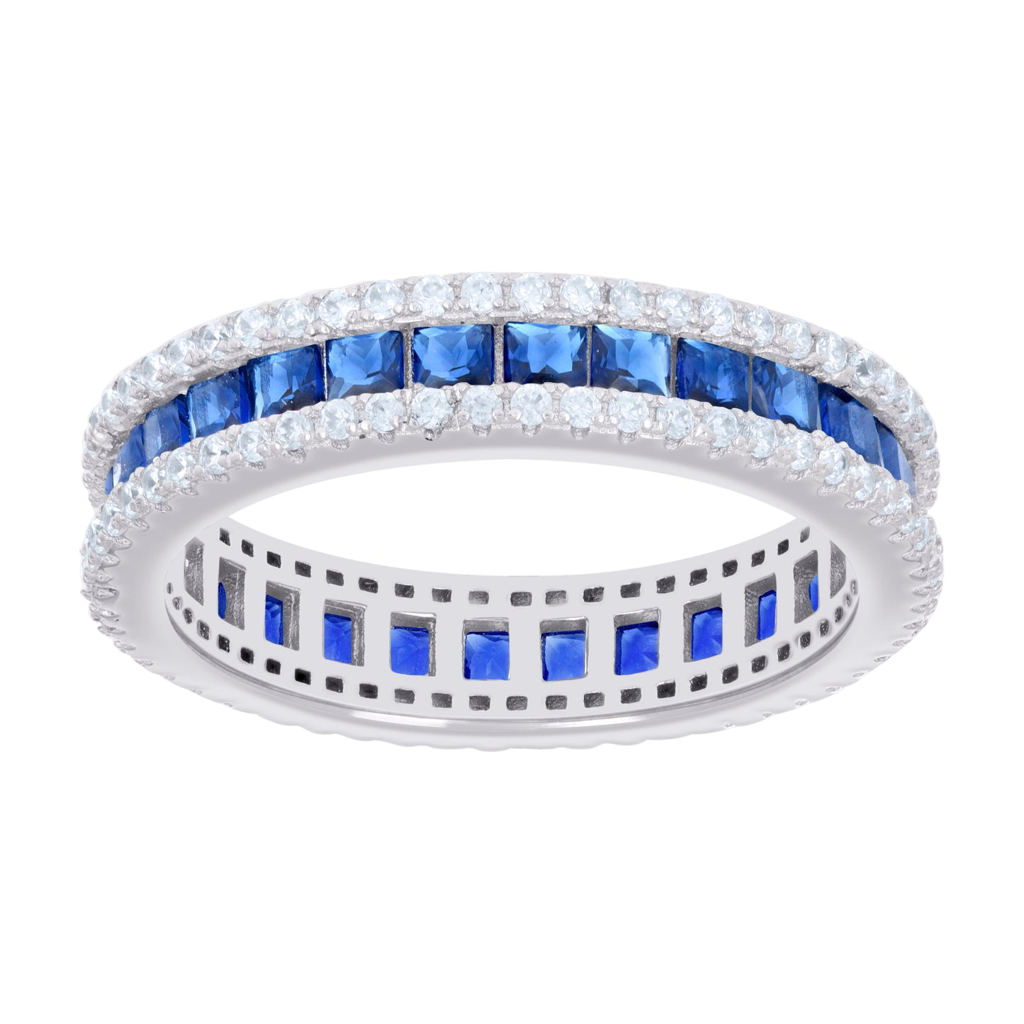 925 Sterling Silver Cz Ring S6