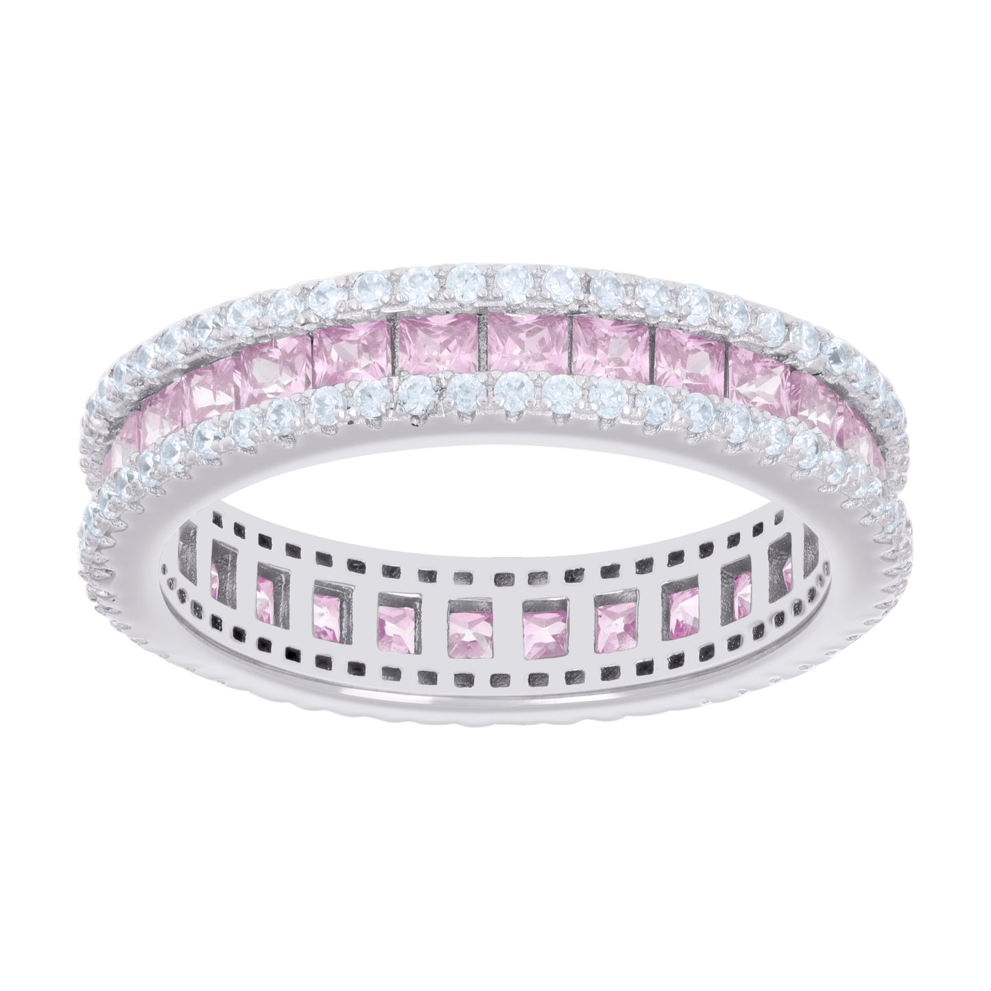 925 Sterling Silver Cz Ring S6