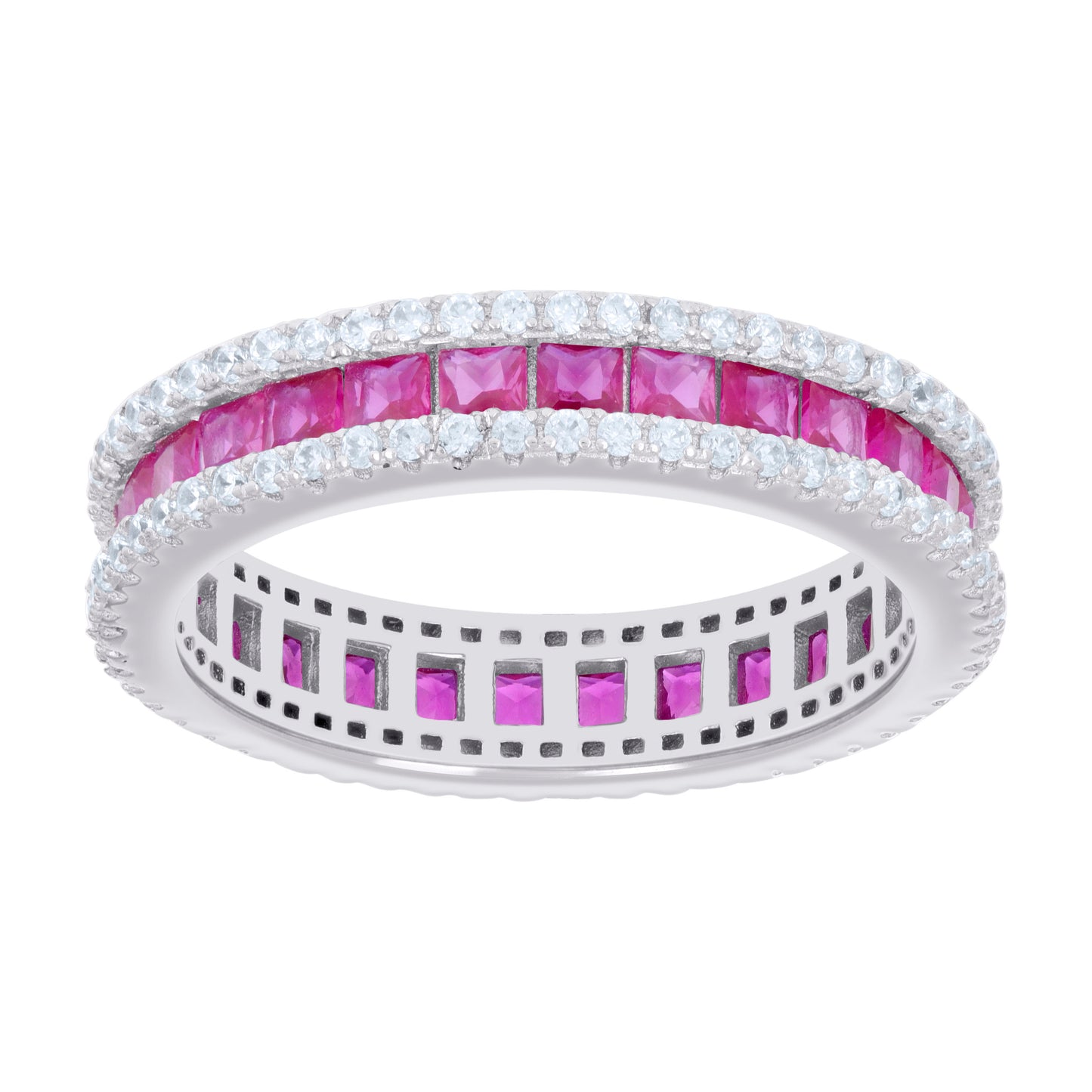 925 Sterling Silver Cz Ring S6