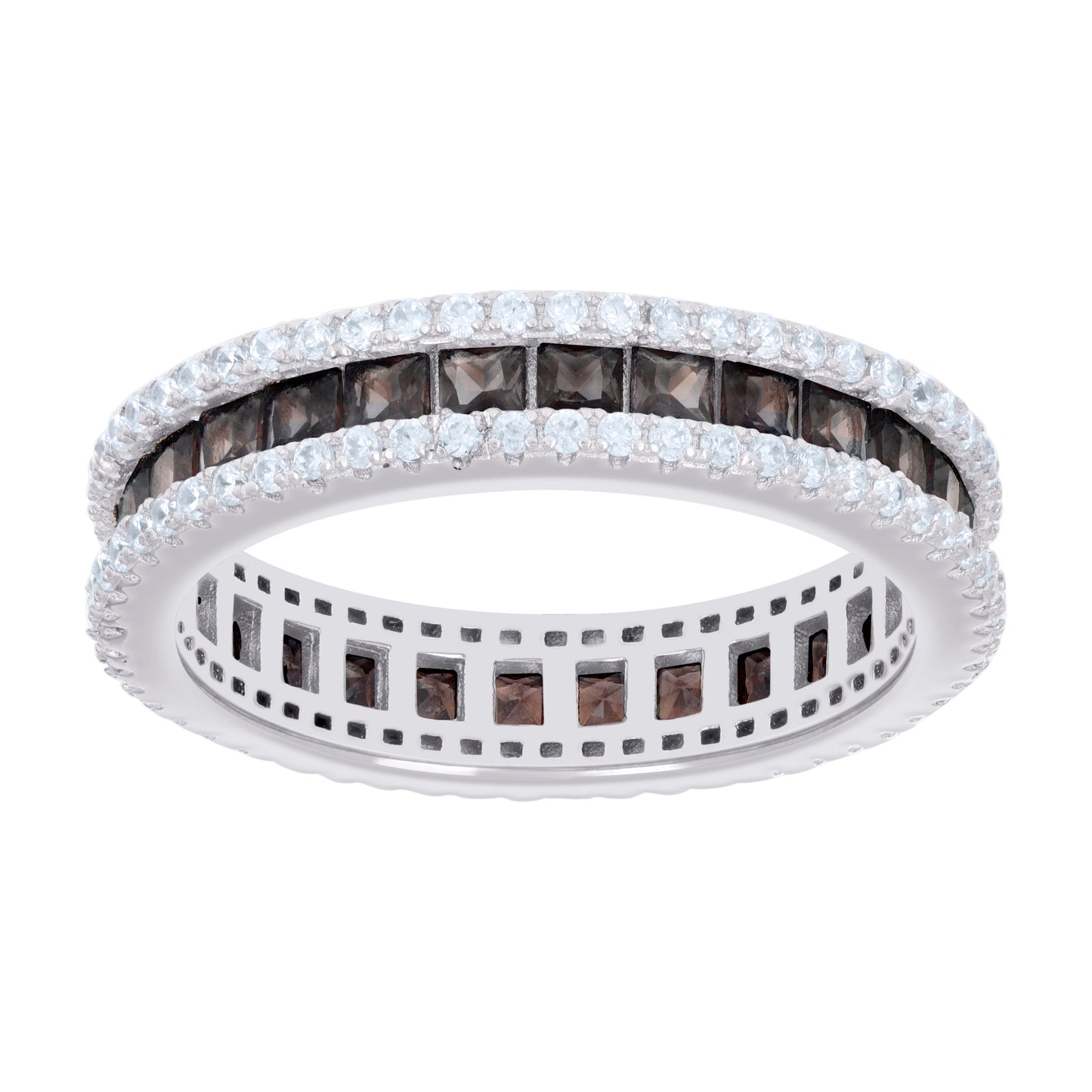 925 Sterling Silver Cz Ring S6