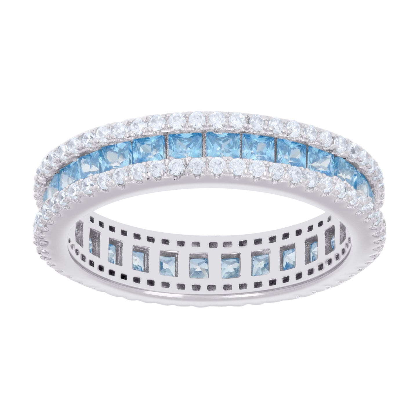 925 Sterling Silver Cz Ring S6