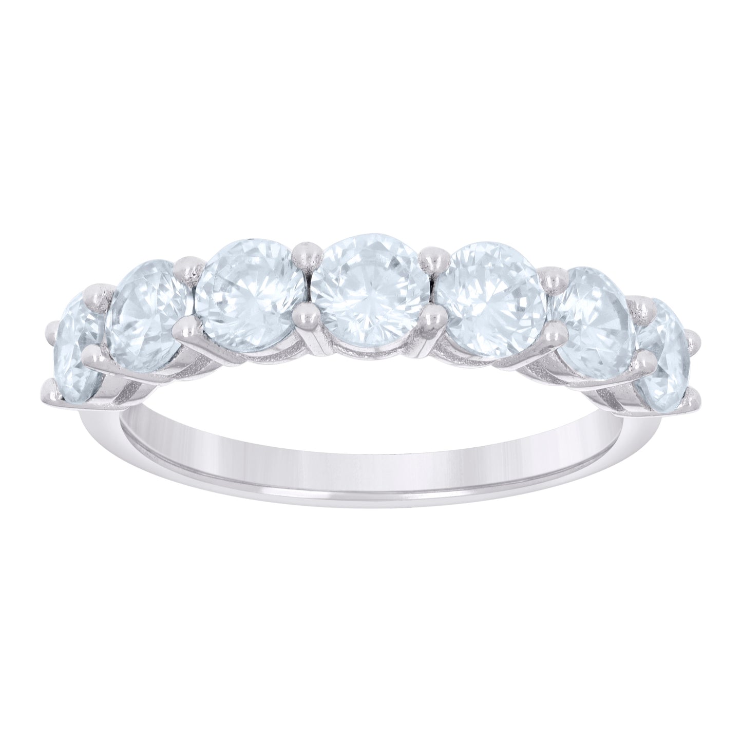 925 Sterling Silver Cz Ring 4mm S6