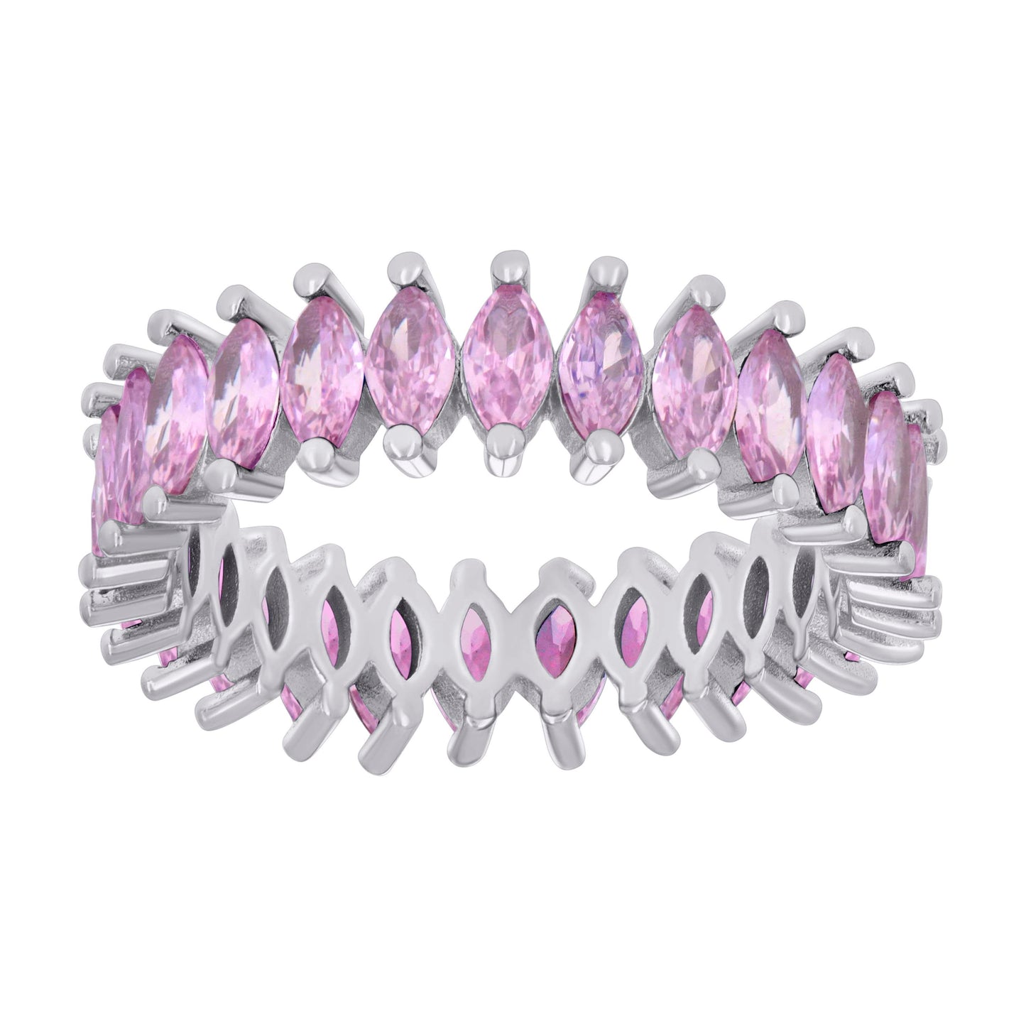 925 Sterling Silver Cz Ring S6