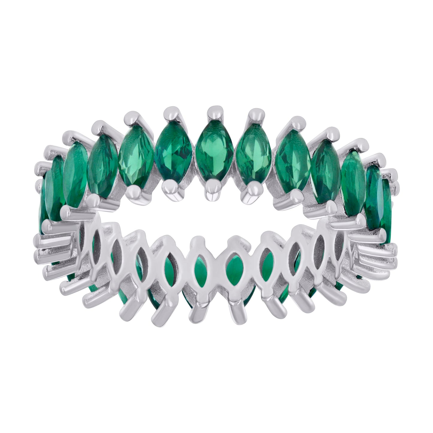 925 Sterling Silver Cz Ring S6