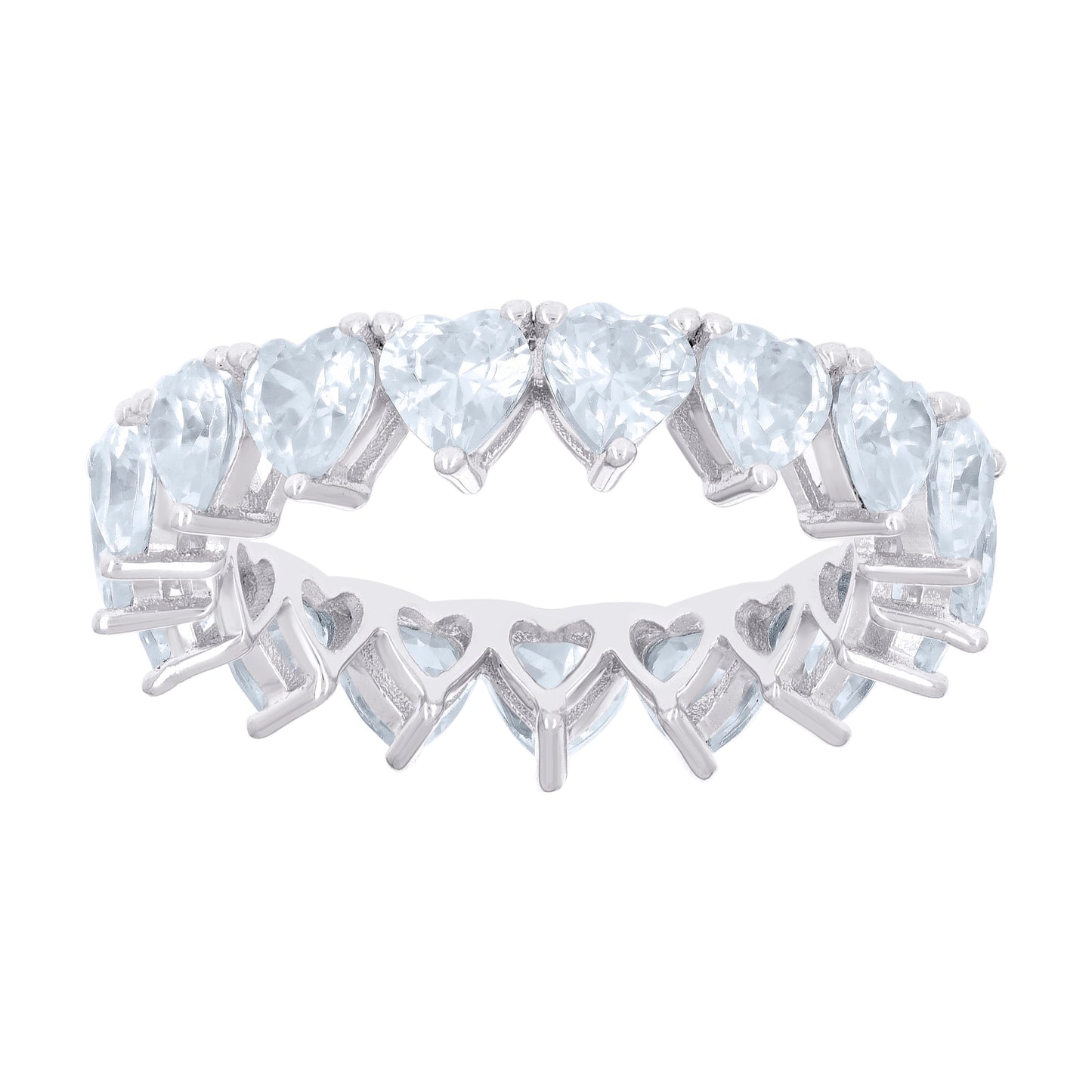 925 Sterling Silver Cz Ring S6