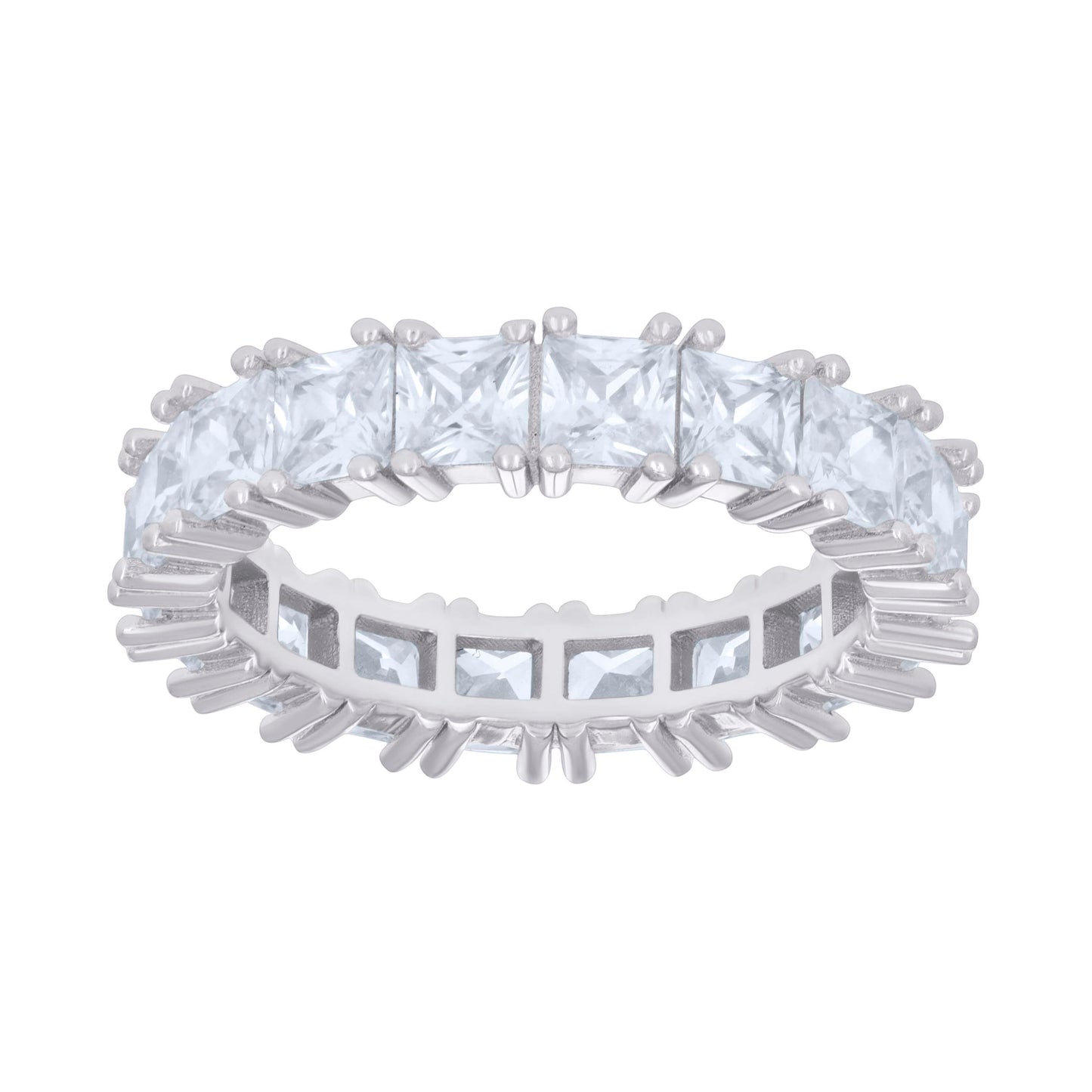 925 Sterling Silver Cz Ring S6