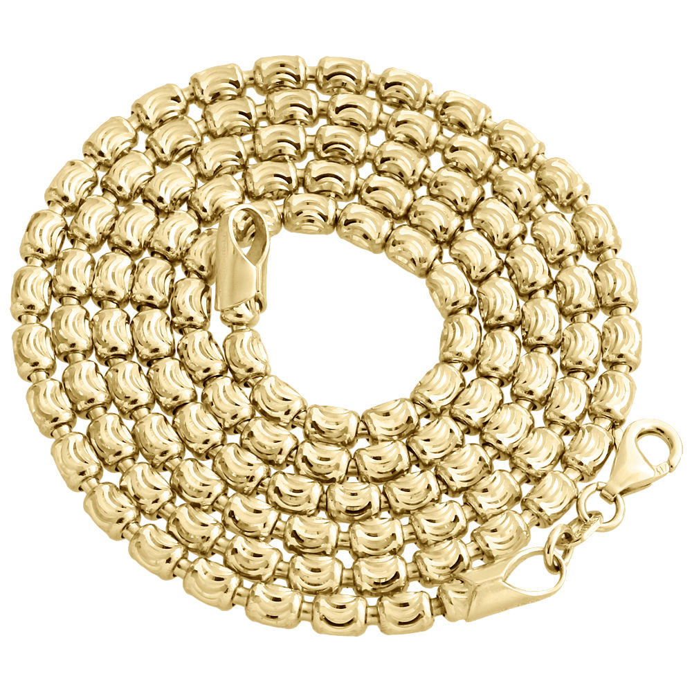 10kt Yellow Gold Barrel Chain 2.9mm 22 To 30 Inches