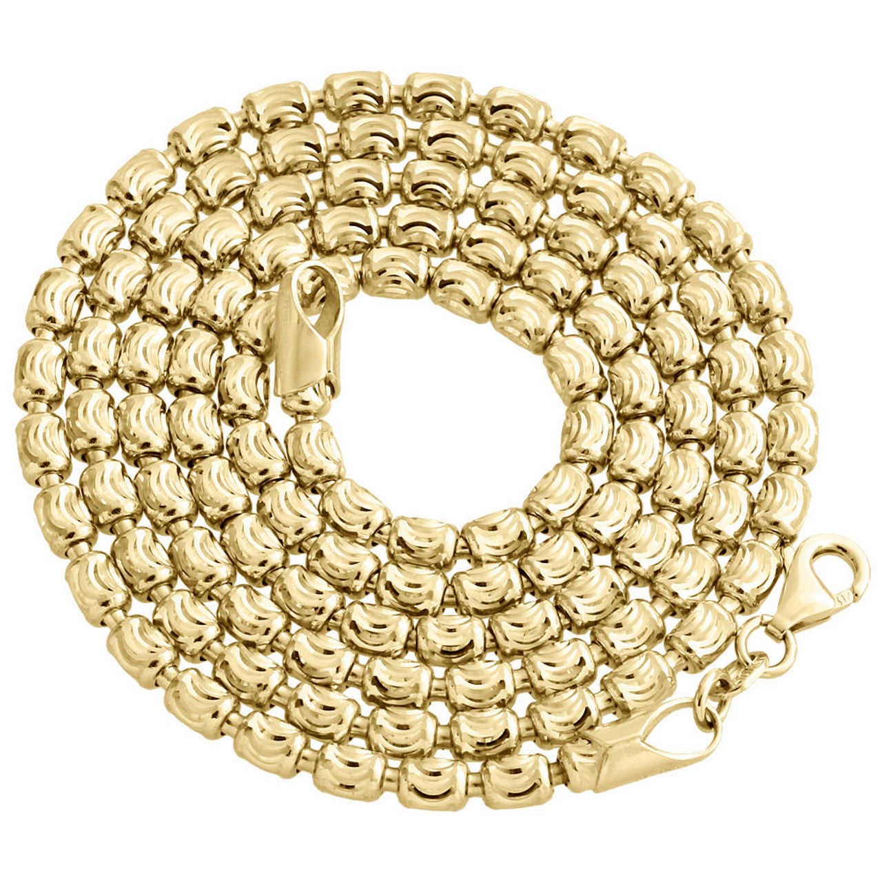 10kt Yellow Gold Barrel Chain 2.9mm 22 To 30 Inches