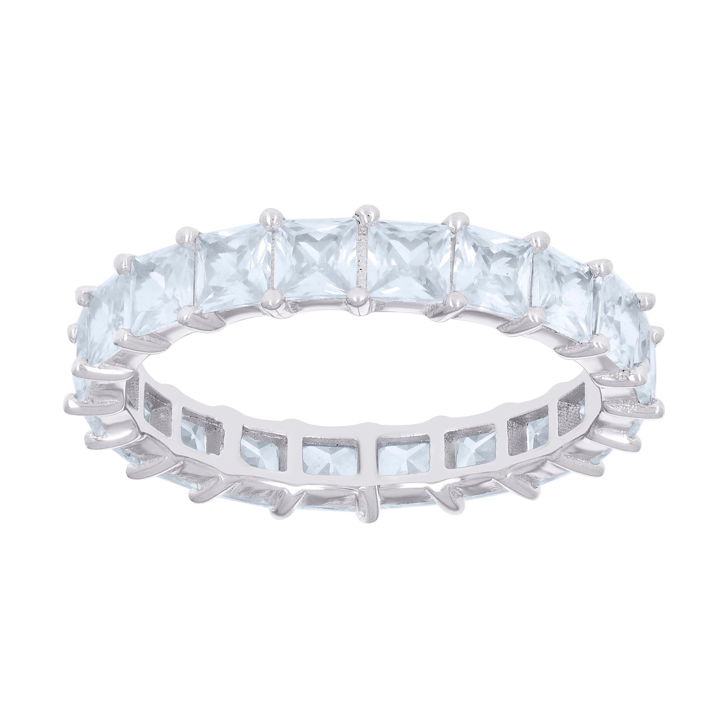 925 Sterling Silver Cz Ring S6