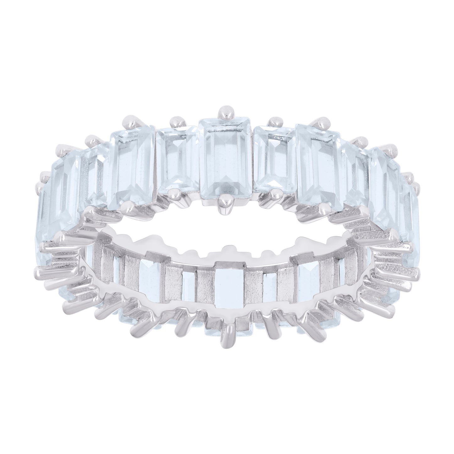 925 Sterling Silver Cz Ring S7