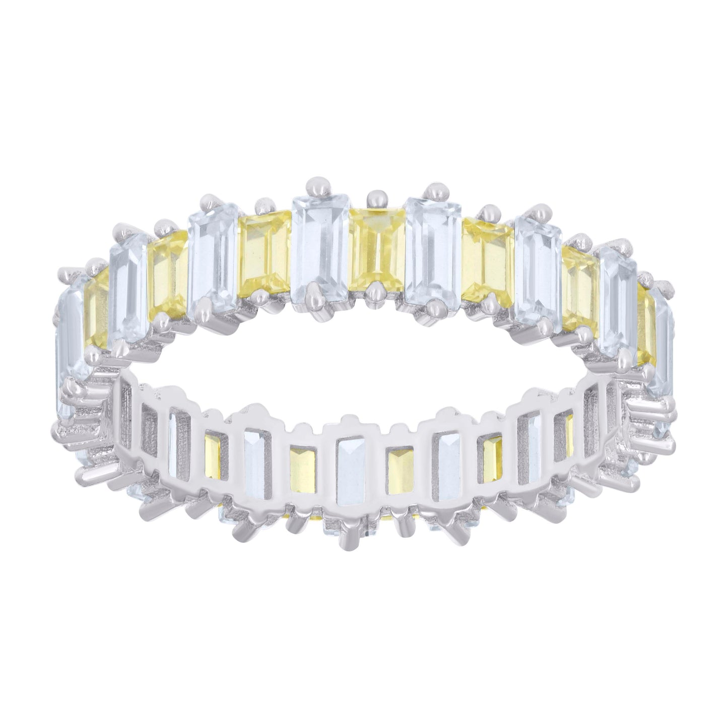 925 Sterling Silver Cz Ring S6