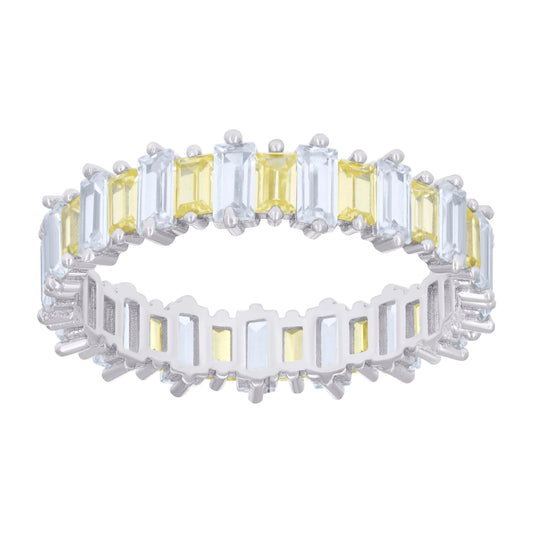 925 Sterling Silver Cz Ring S6