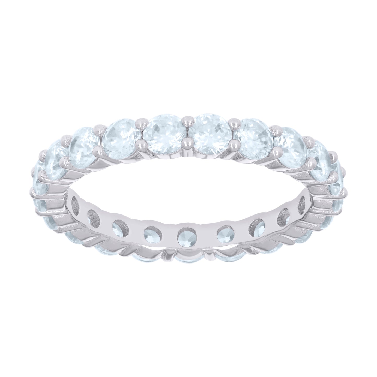 925 Sterling Silver Cz Ring S6