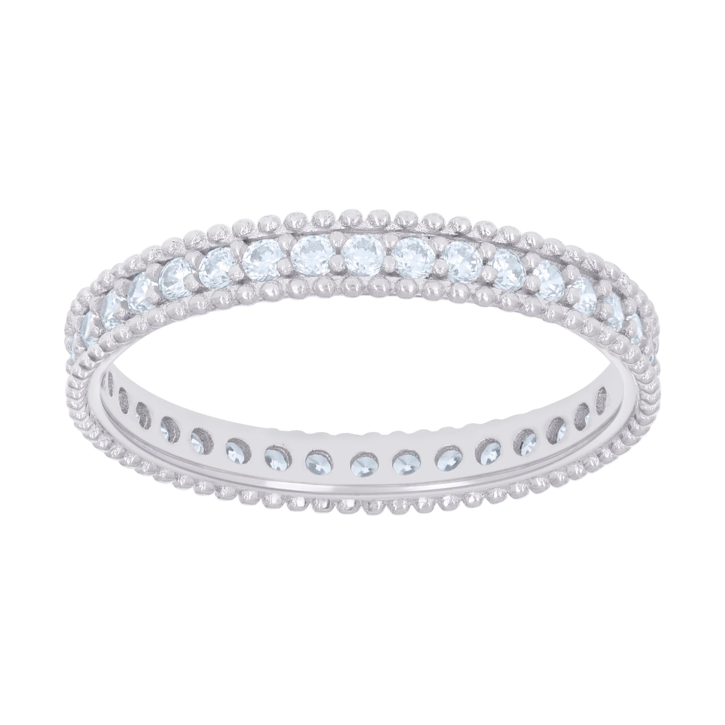 925 Sterling Silver Cz Ring S6