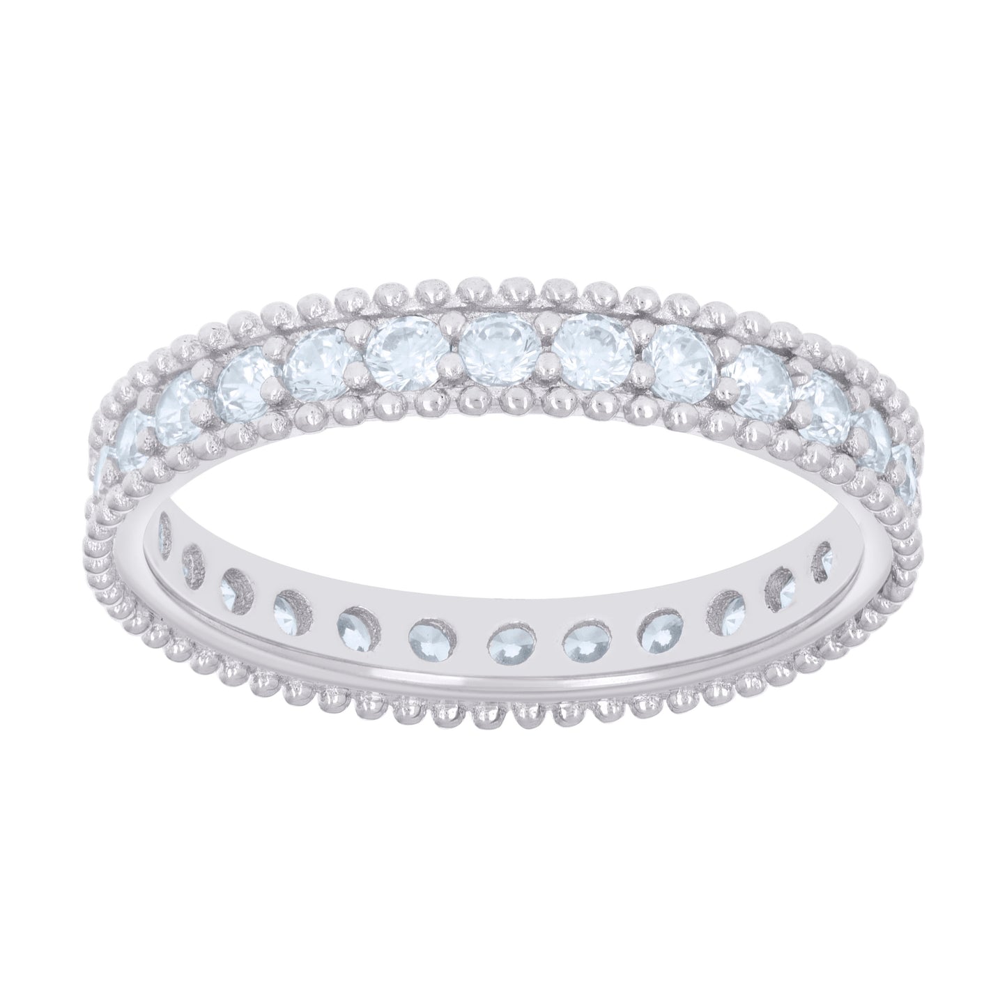 925 Sterling Silver Cz Ring S6