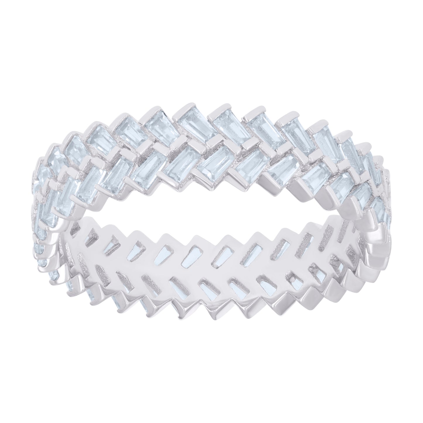 925 Sterling Silver Cz Ring S6