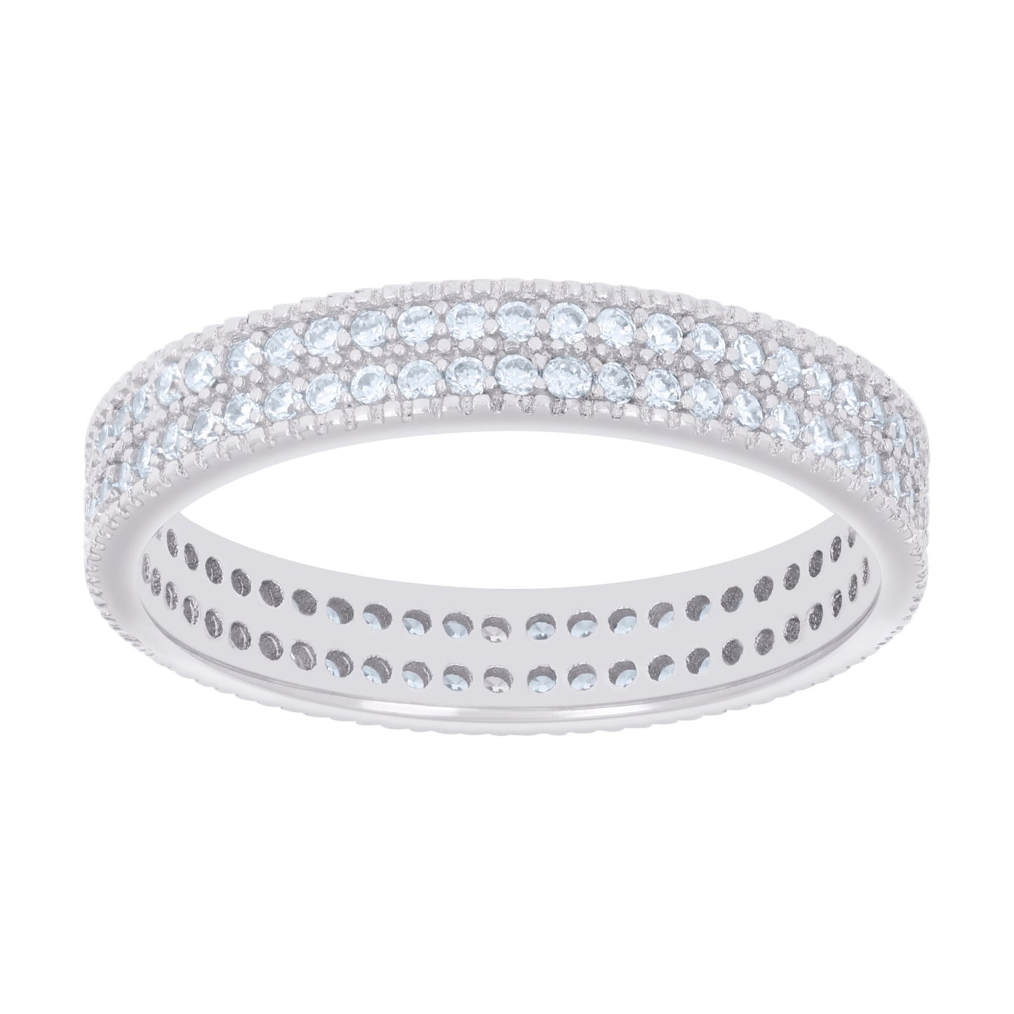 925 Sterling Silver Cz Ring S6