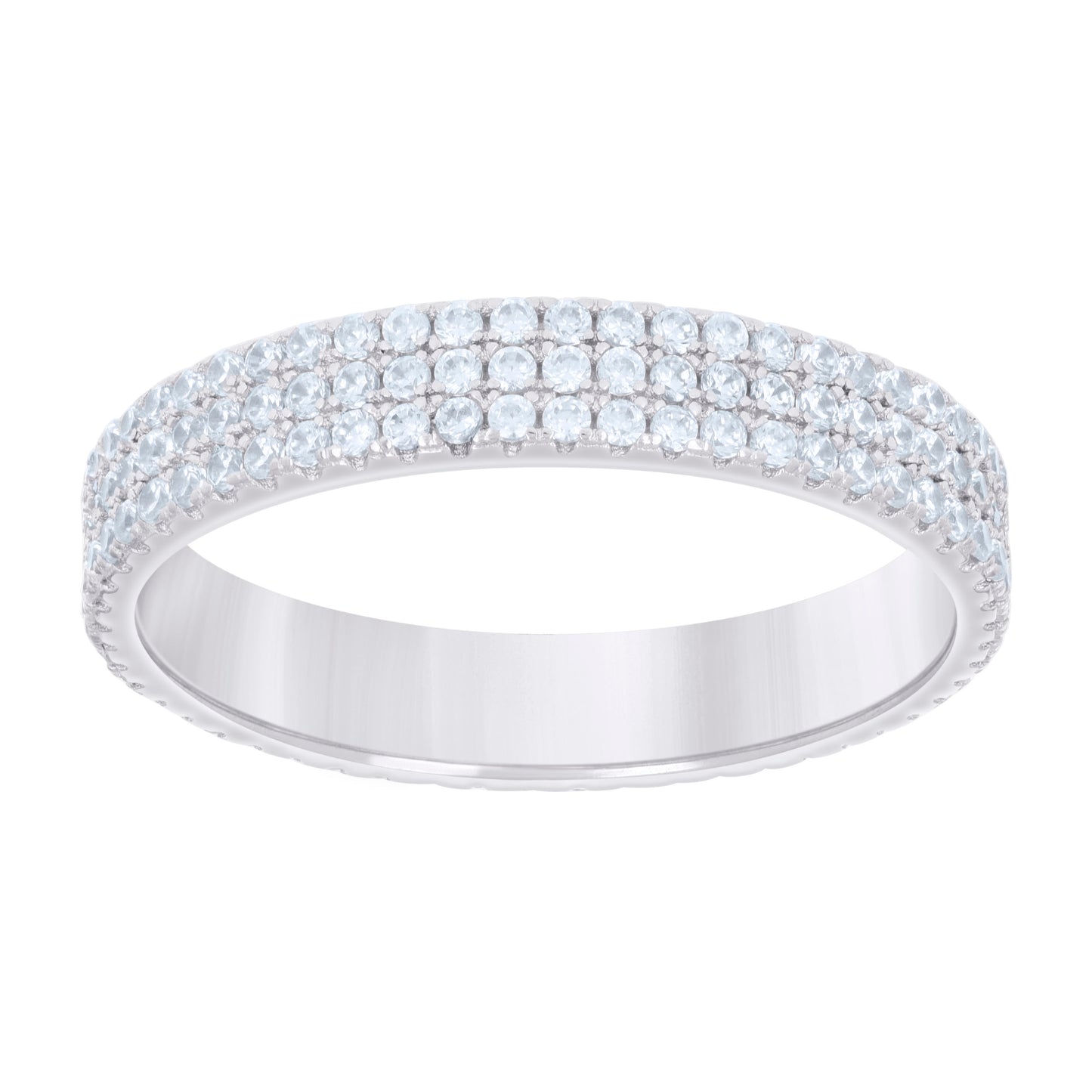 925 Sterling Silver Cz Ring S6