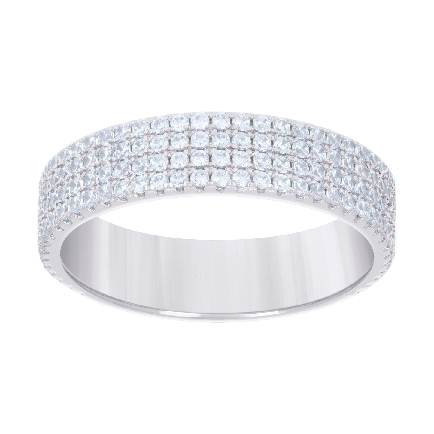 925 Sterling Silver Cz Ring S6