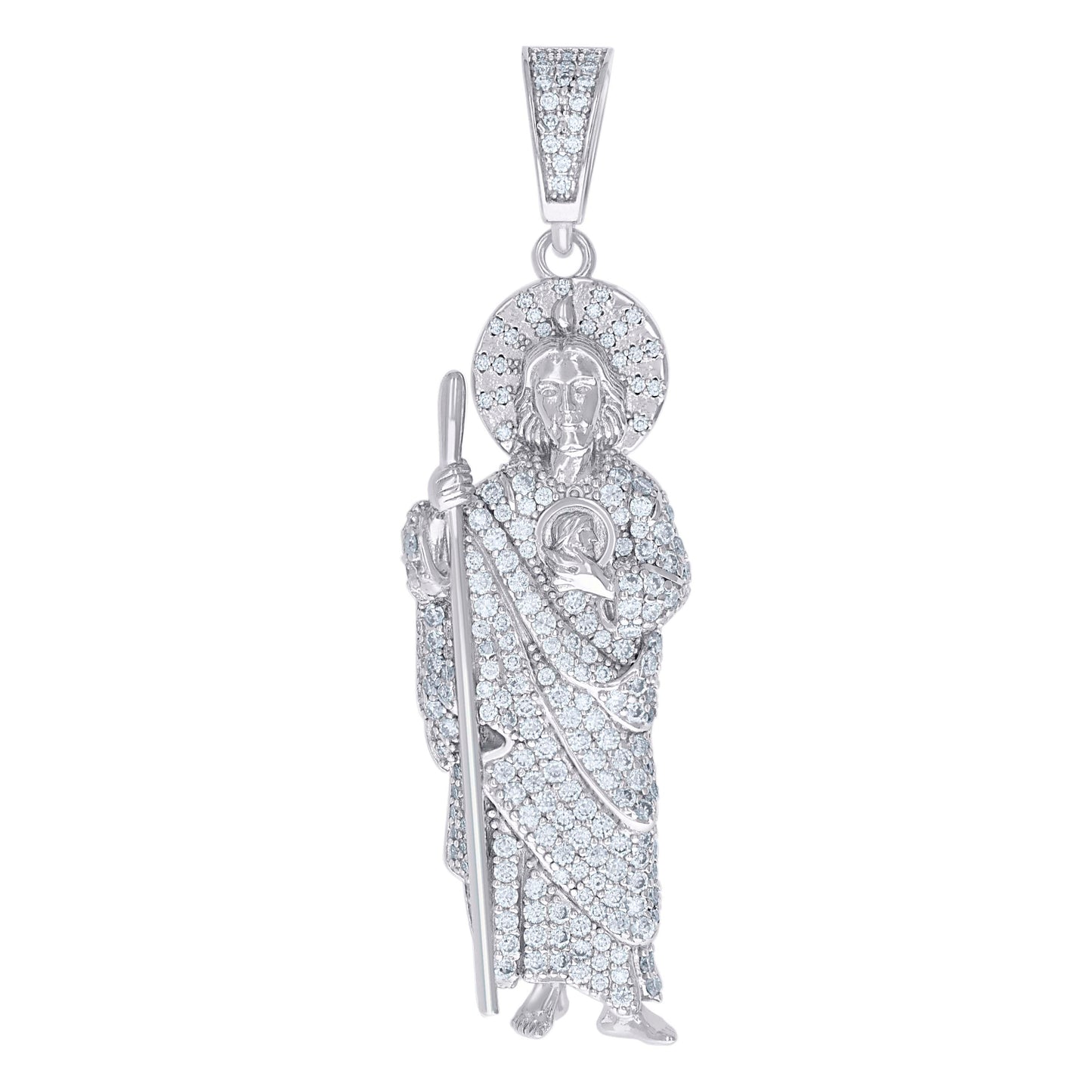 925 Sterling Silver 3.38Ctw Moissanite Pendant