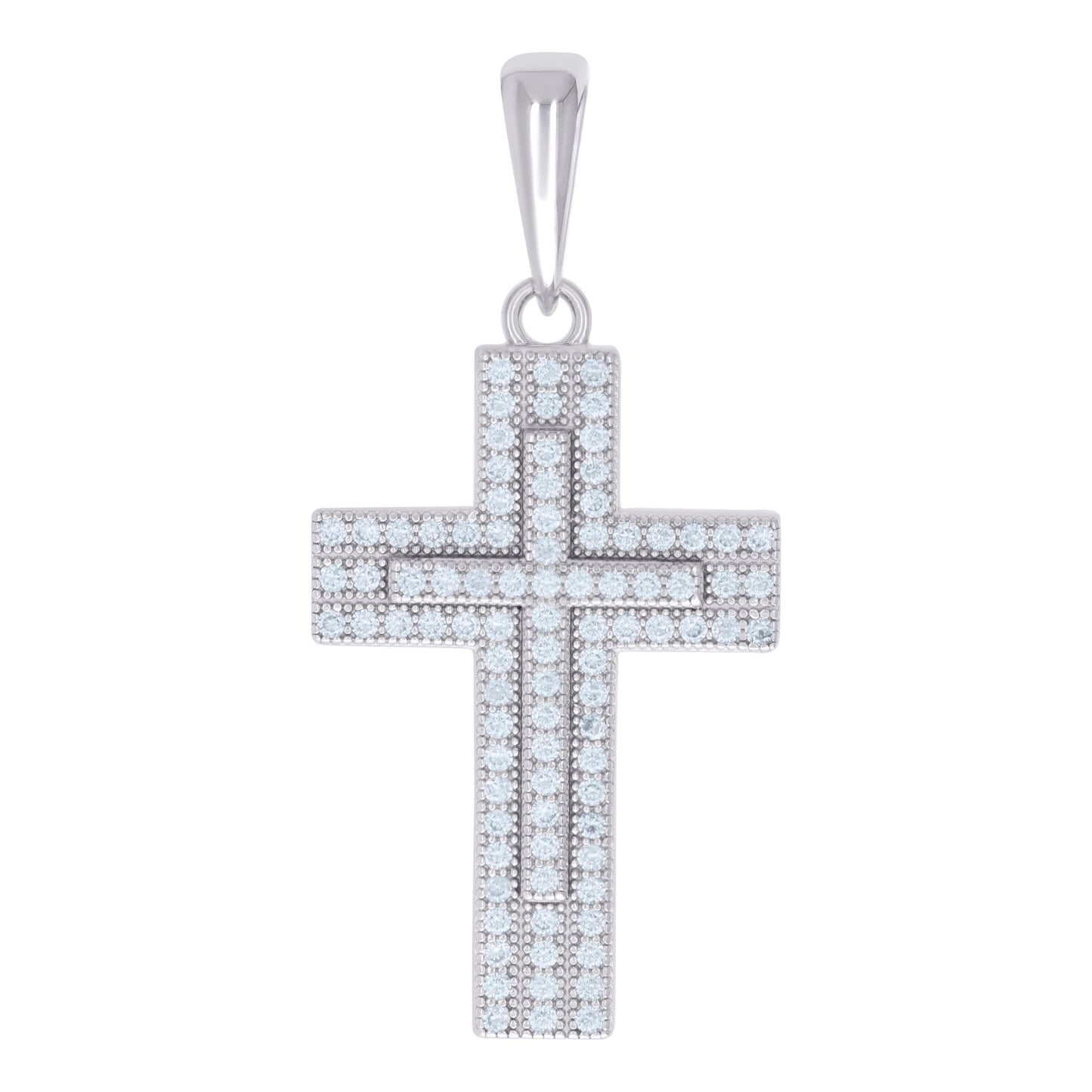 925 Sterling Silver 0.57Ctw Moissanite Pendant