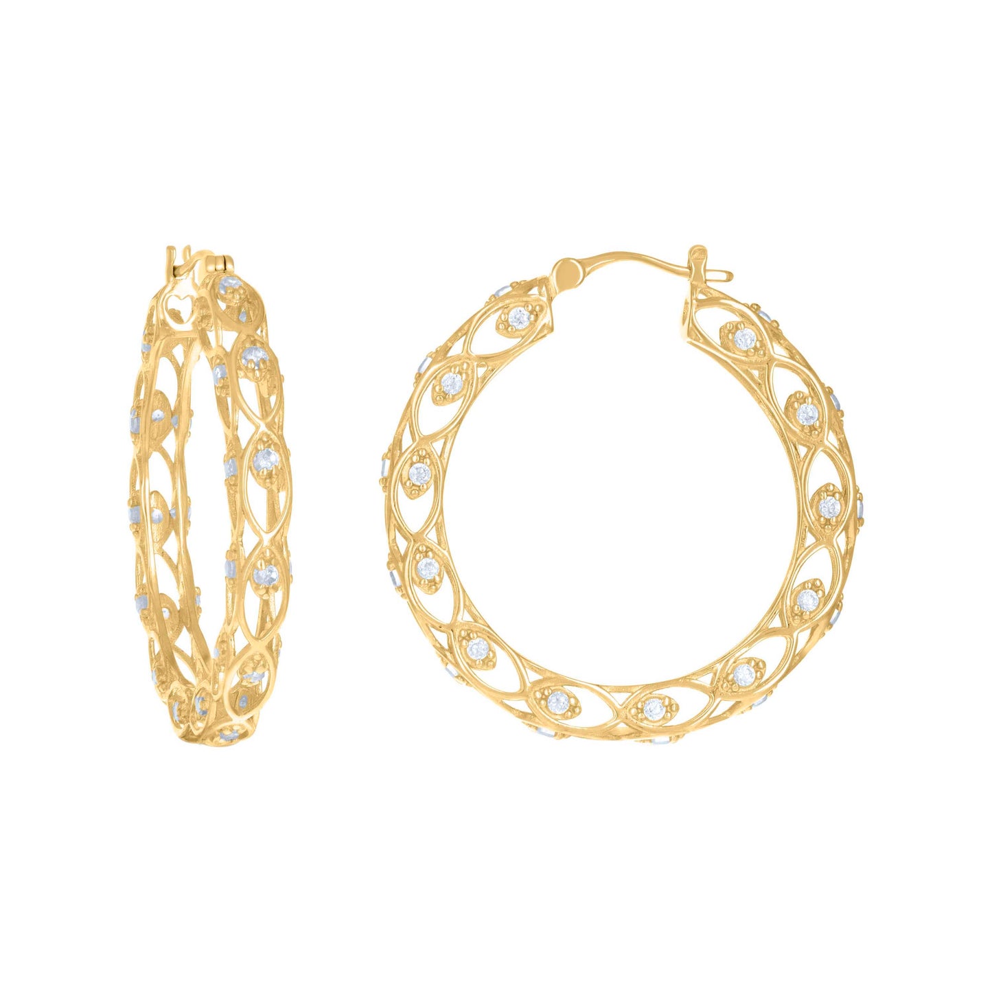 10Kt Gold Cz Earrings