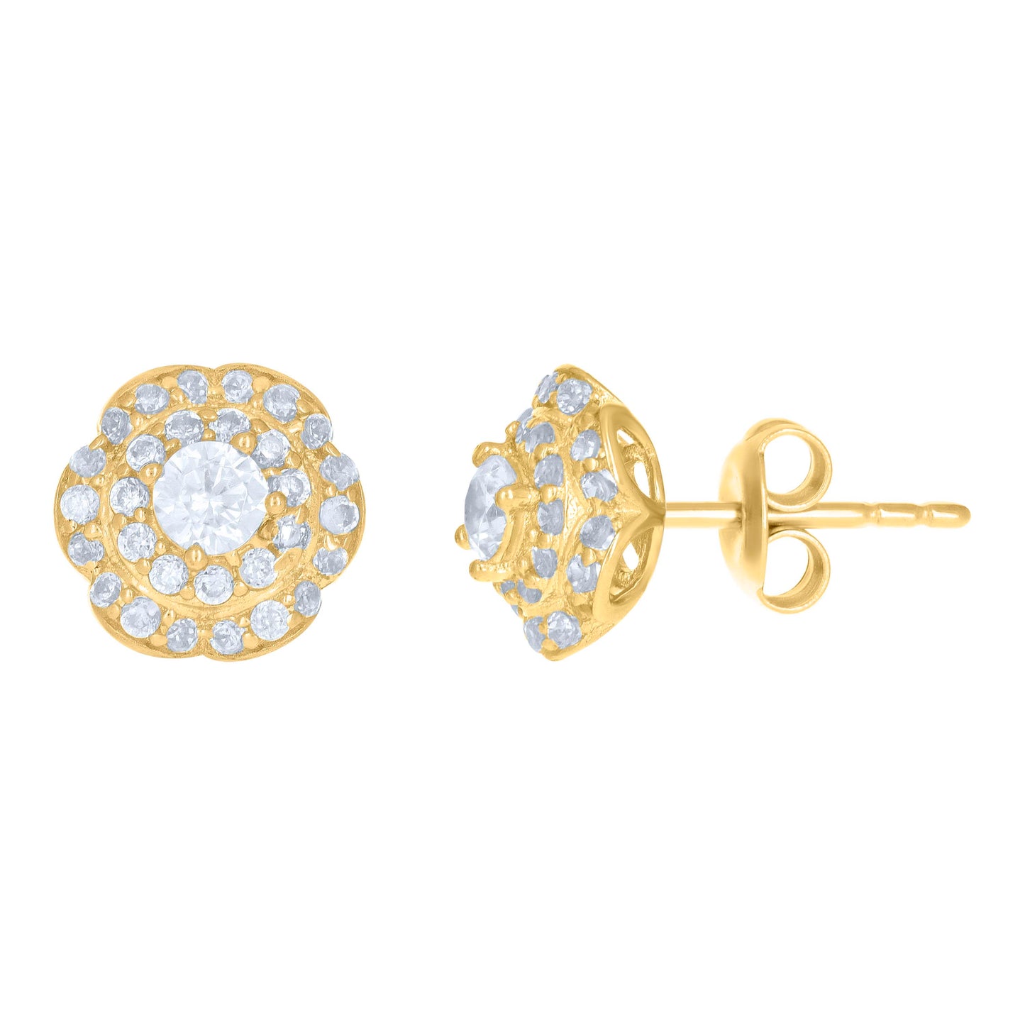 10Kt Gold Cz Earrings