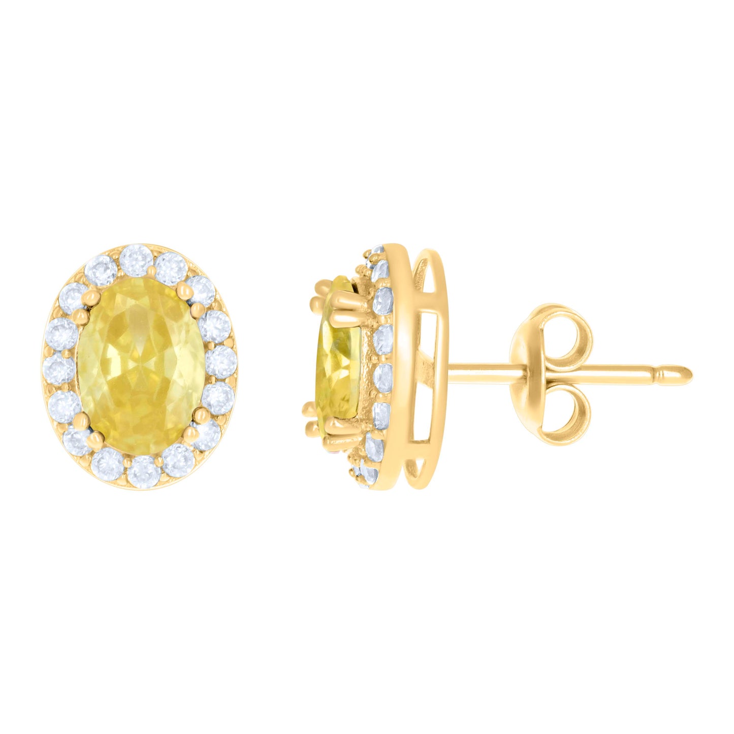 10Kt Gold Cz Earrings