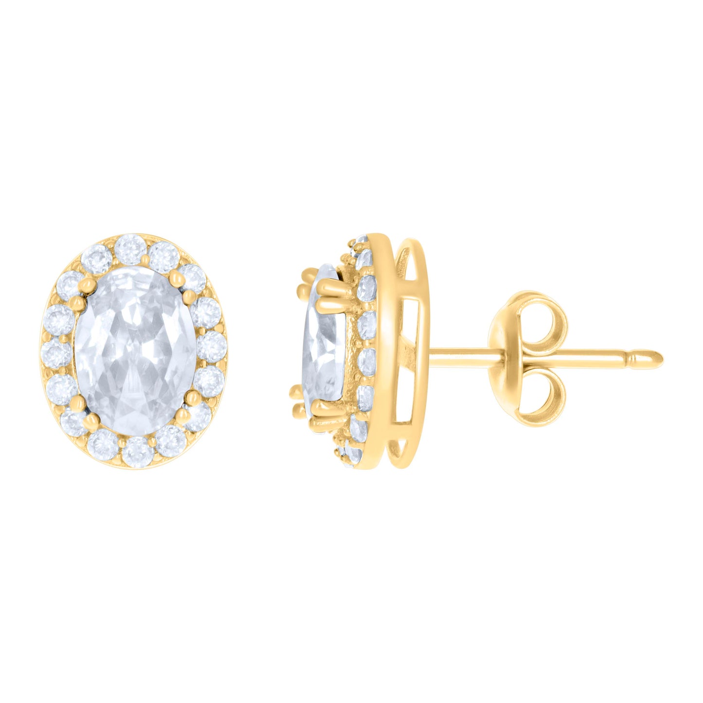 10Kt Gold Cz Earrings