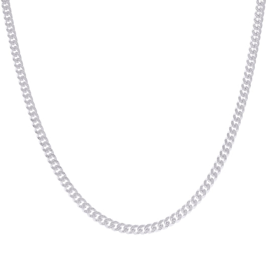 925 Silver Solid Miami Cuban Pyramid Chain 4.9mm