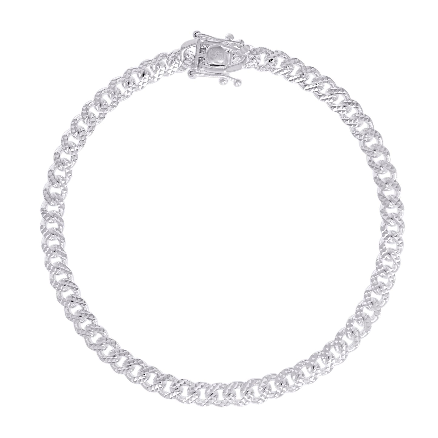 925 Silver Solid Miami Cuban Pyramid Chain 4.9mm