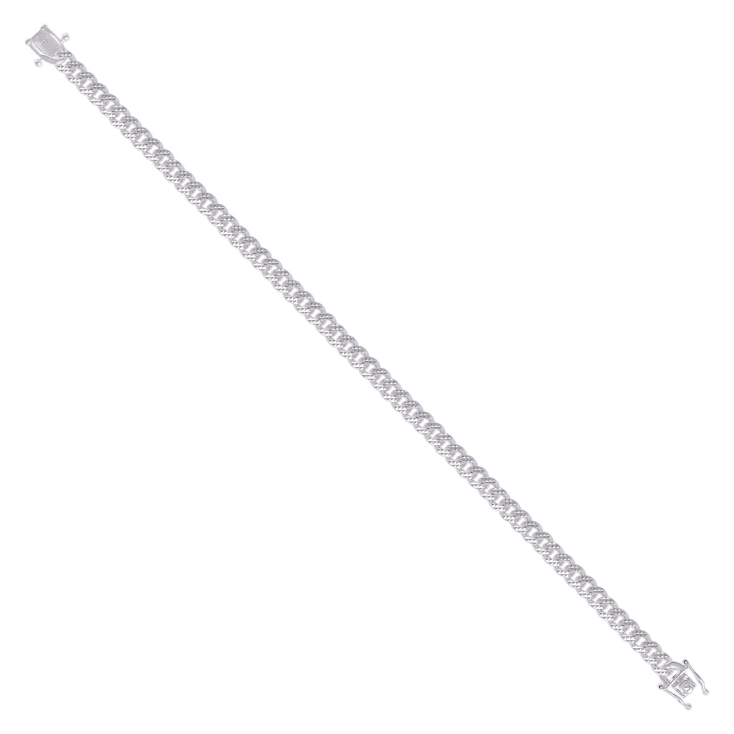 925 Silver Solid Miami Cuban Pyramid Chain 4.9mm
