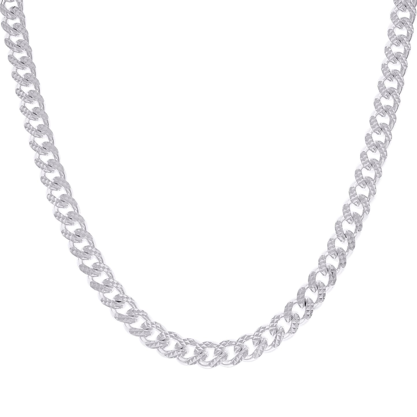 925 Silver Solid Miami Cuban Pyramid Chain 8.4mm