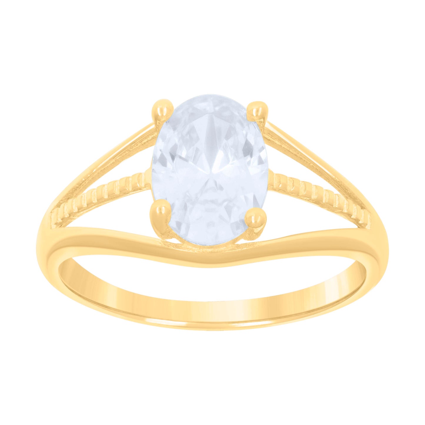 10Kt Gold Cz Baby Ring