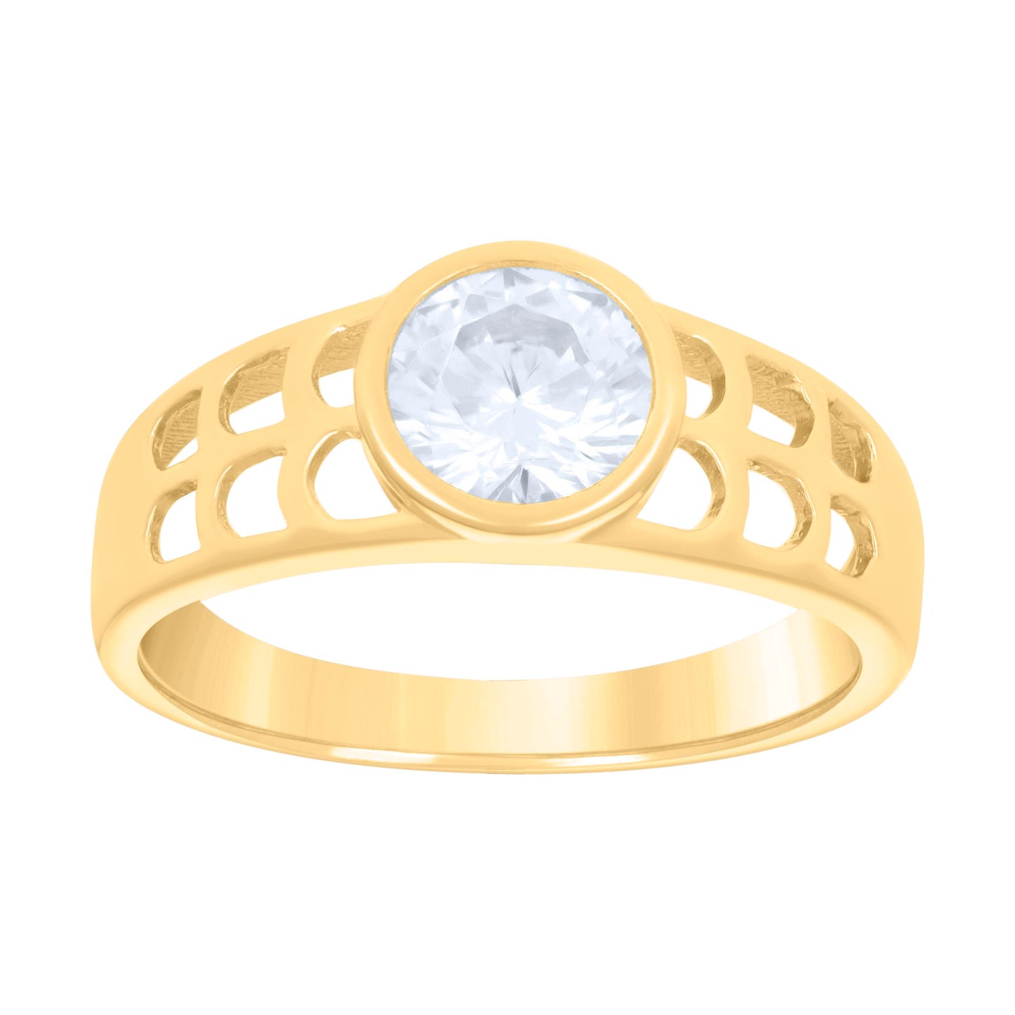 10Kt Gold Cz Baby Ring