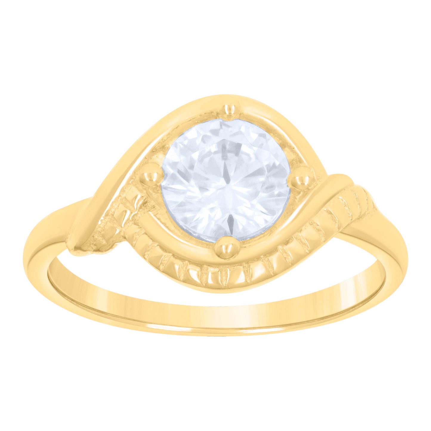 10Kt Gold Cz Baby Ring