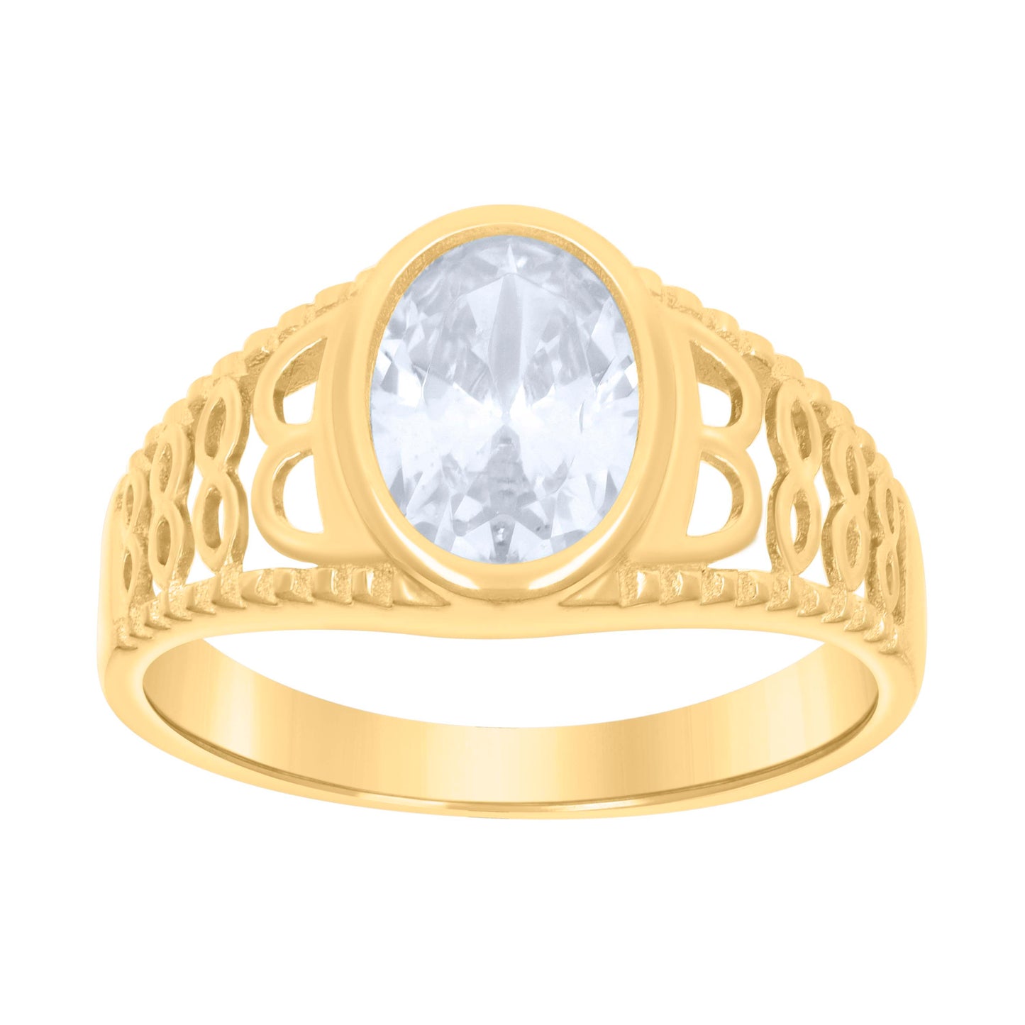 10Kt Gold Cz Baby Ring