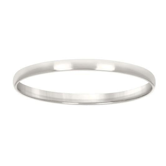 925 Silver Comfort Fit Band 2mm S5 Silver Plated