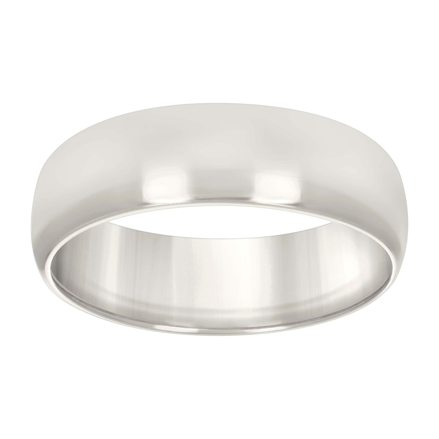925 Silver Comfort Fit Band 8mm S5 Silver Plated