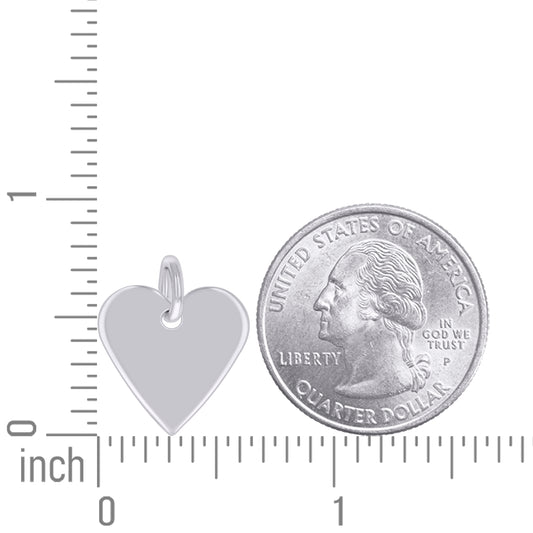 925 Sterling Silver 6.5mm Pendant Silver Plated