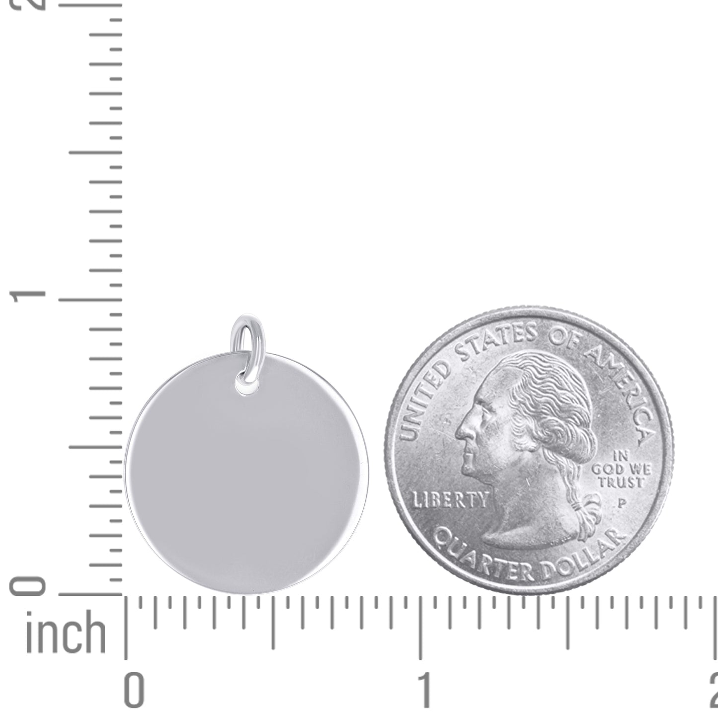 925 Sterling Silver 6.5mm Pendant Silver Plated