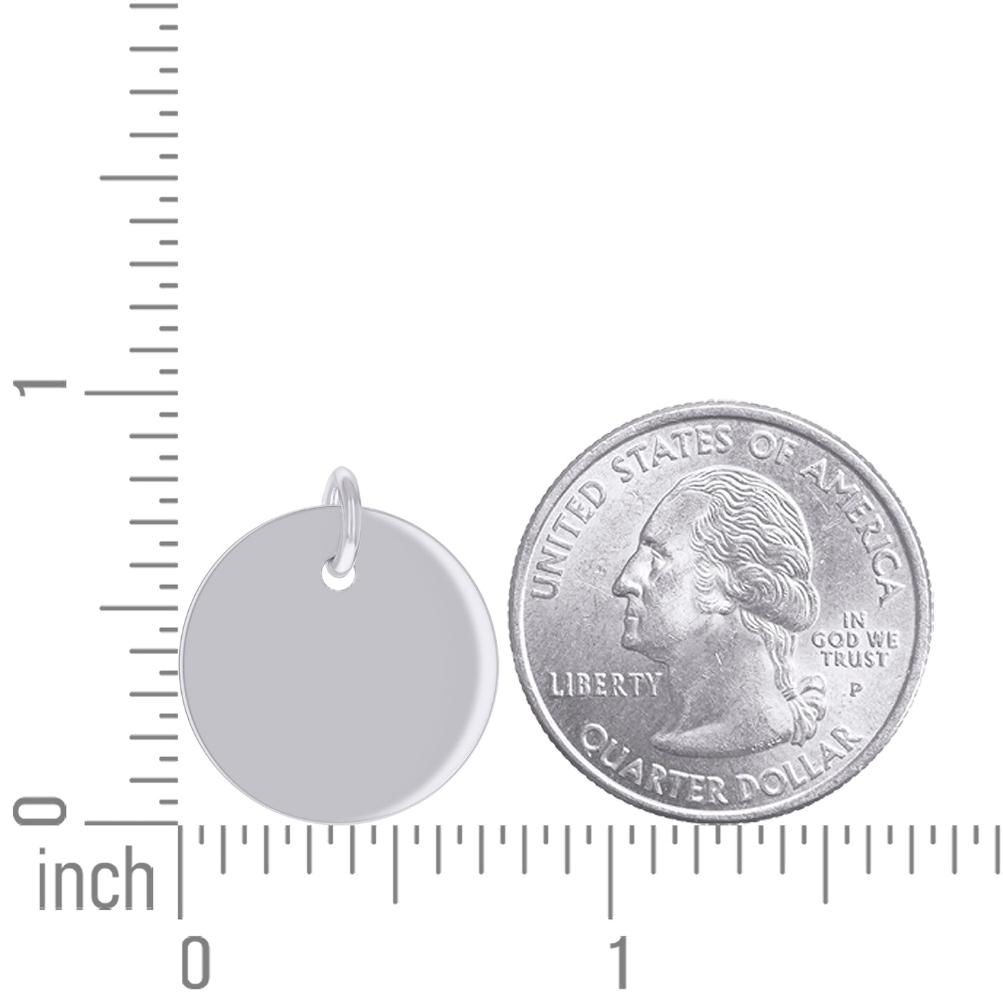 925 Sterling Silver 6.5mm Pendant Silver Plated