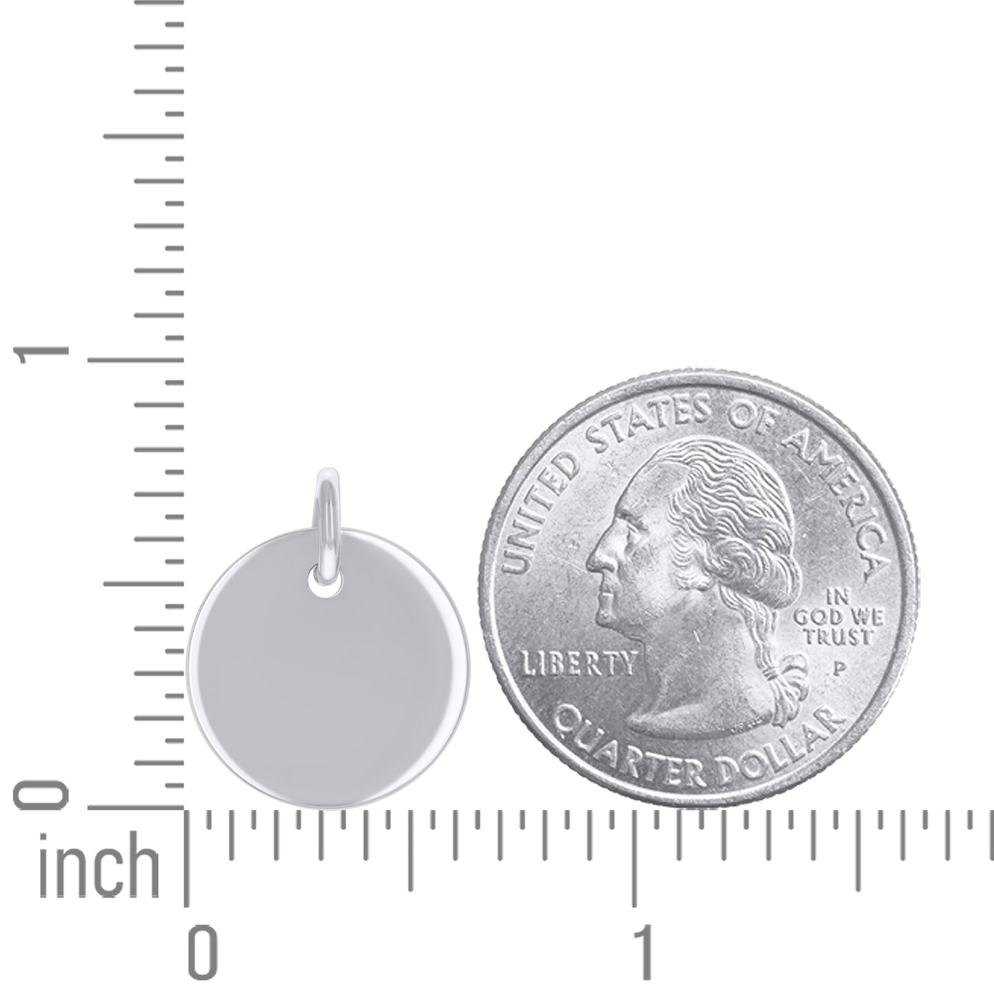 925 Sterling Silver 6.5mm Pendant Silver Plated