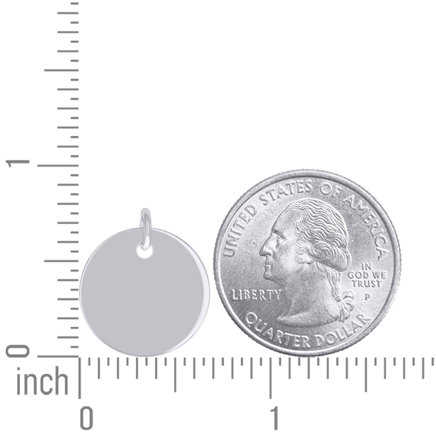 925 Sterling Silver 6.5mm Pendant Silver Plated