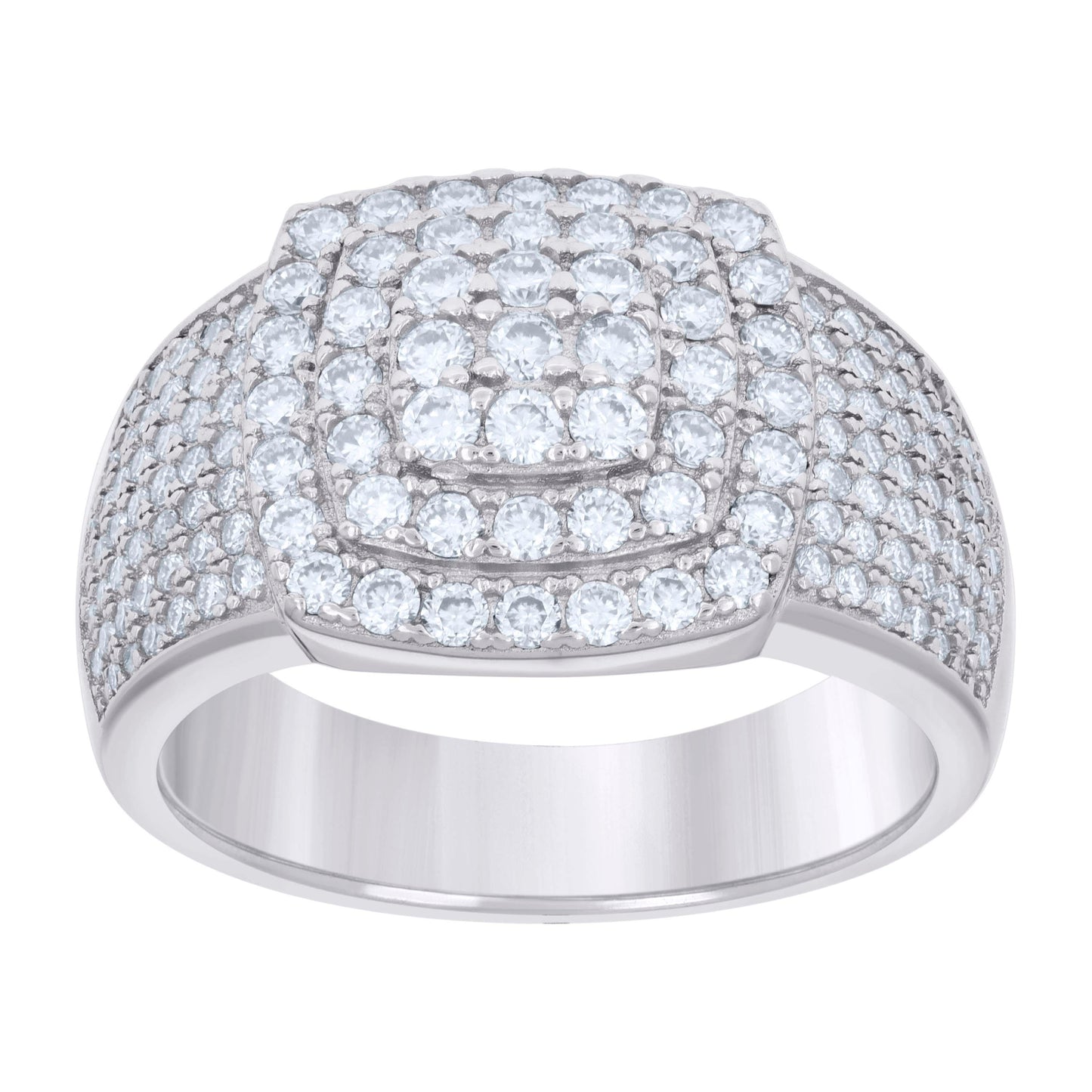 925 Sterling Silver 2.32Ctw Moissanite Ring S7