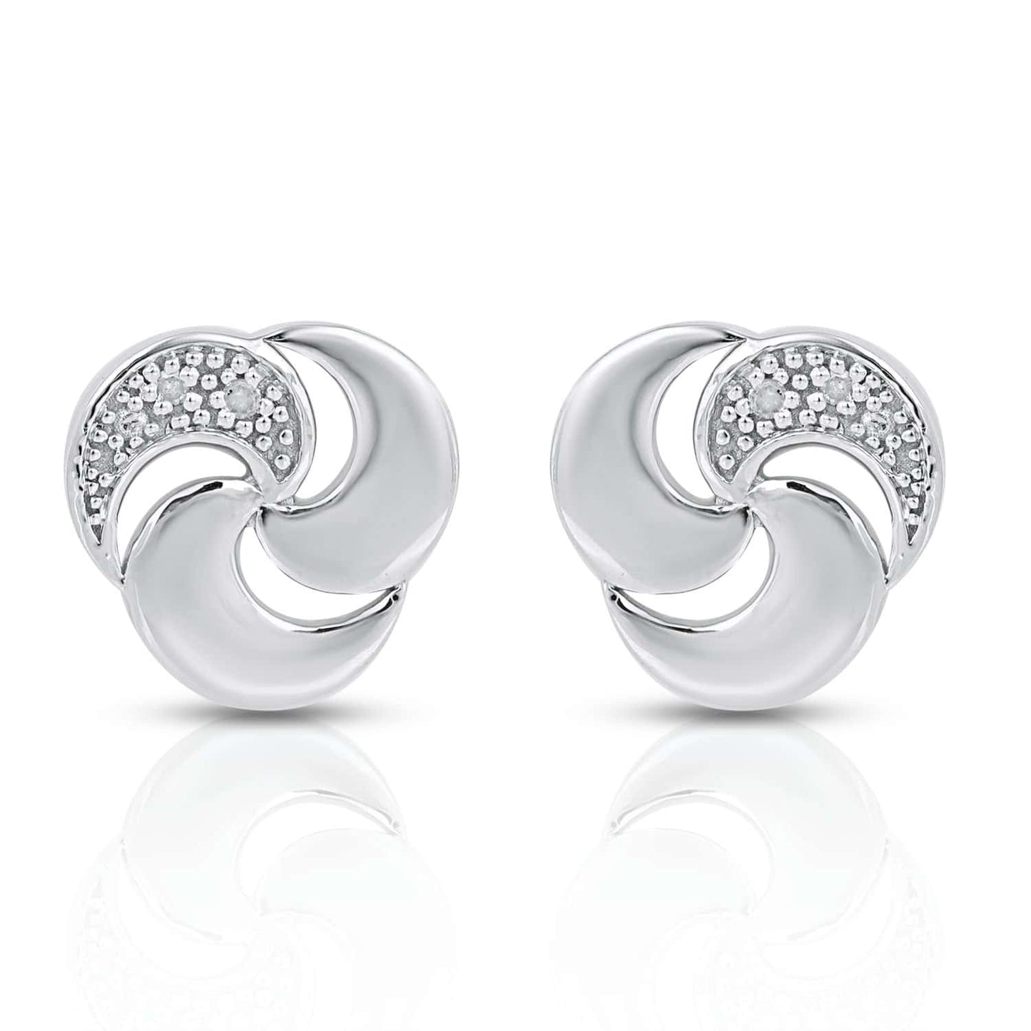 925 SS 0.02CT D- EARRINGS