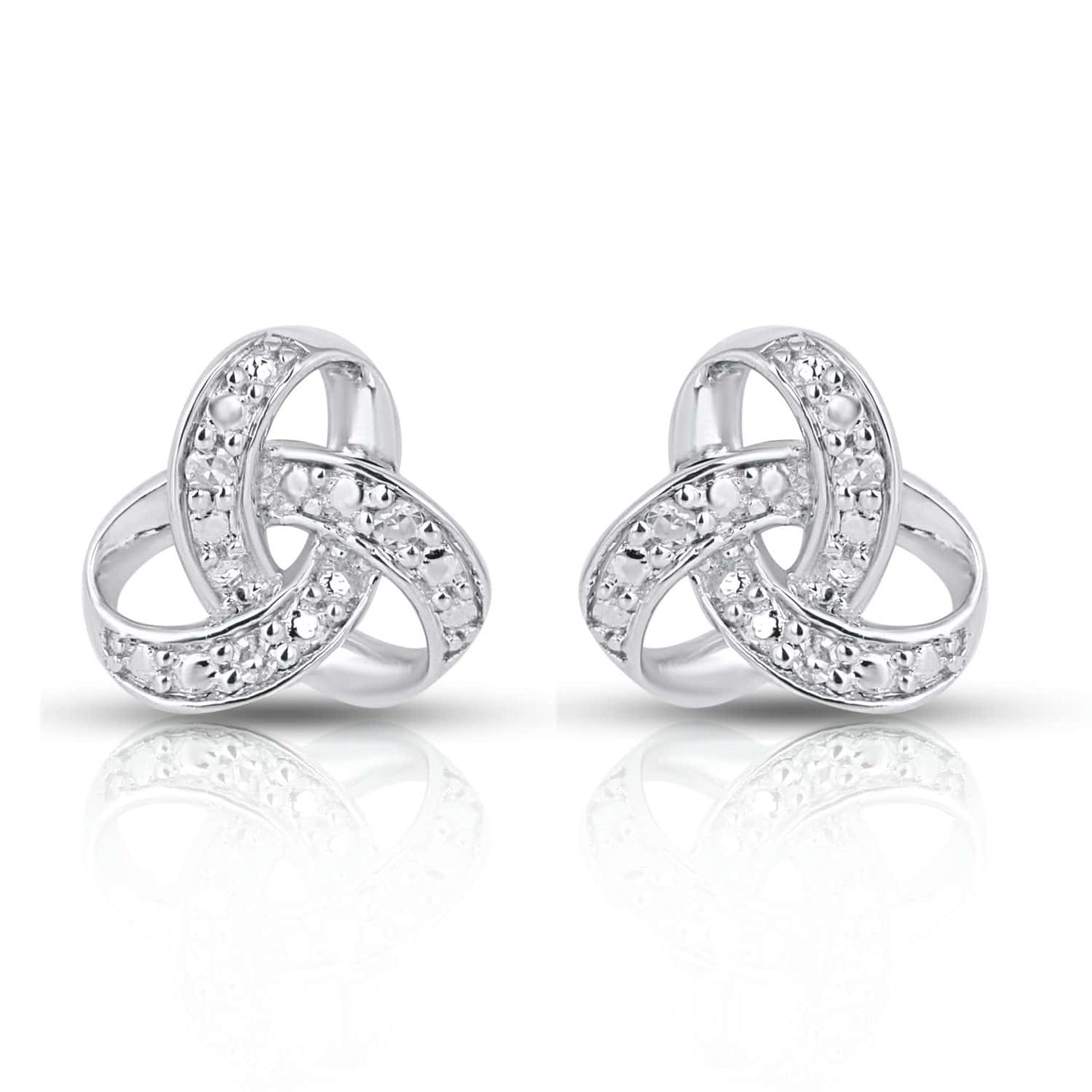 925 SS 0.02CT D- EARRINGS