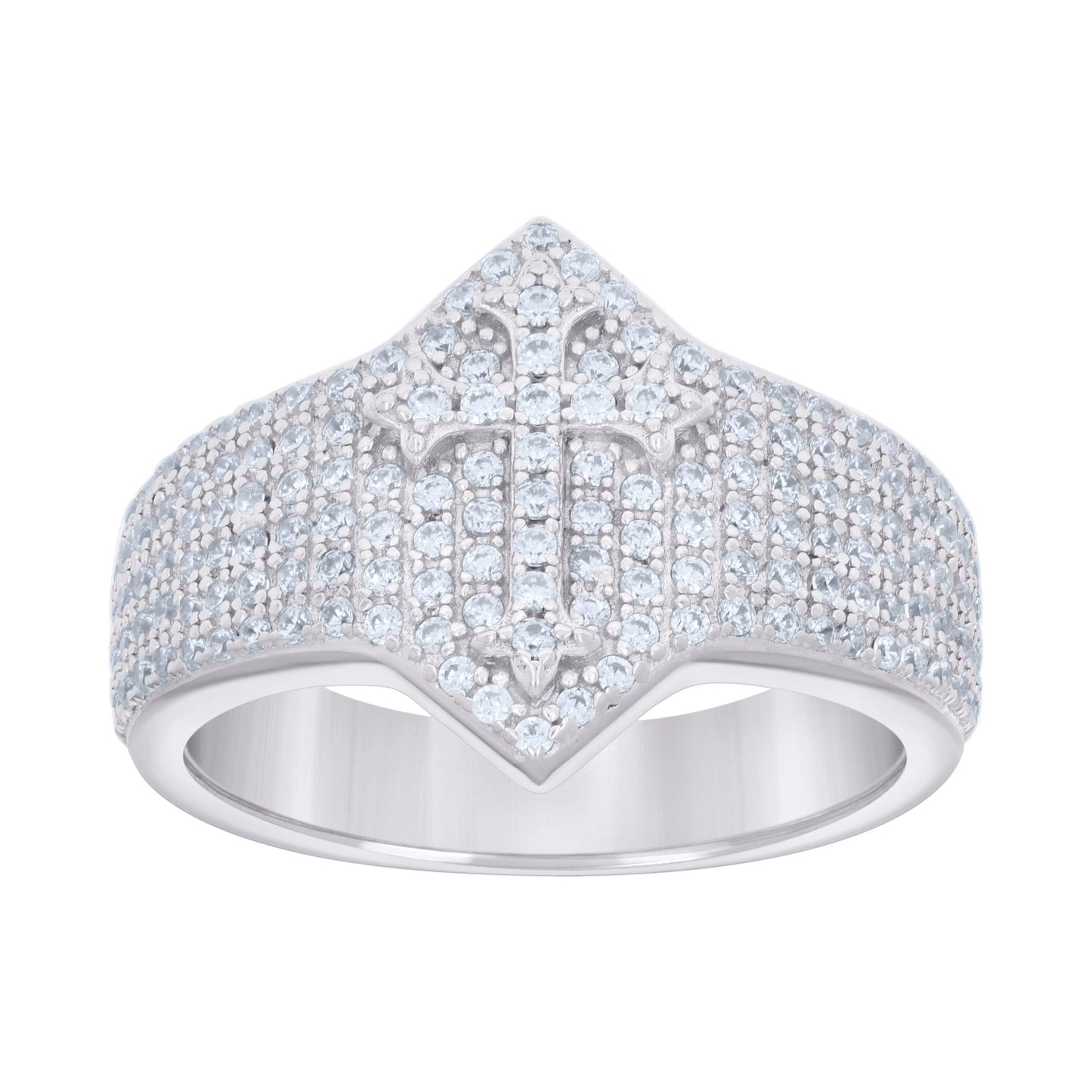 925 Sterling Silver Cz Ring S7