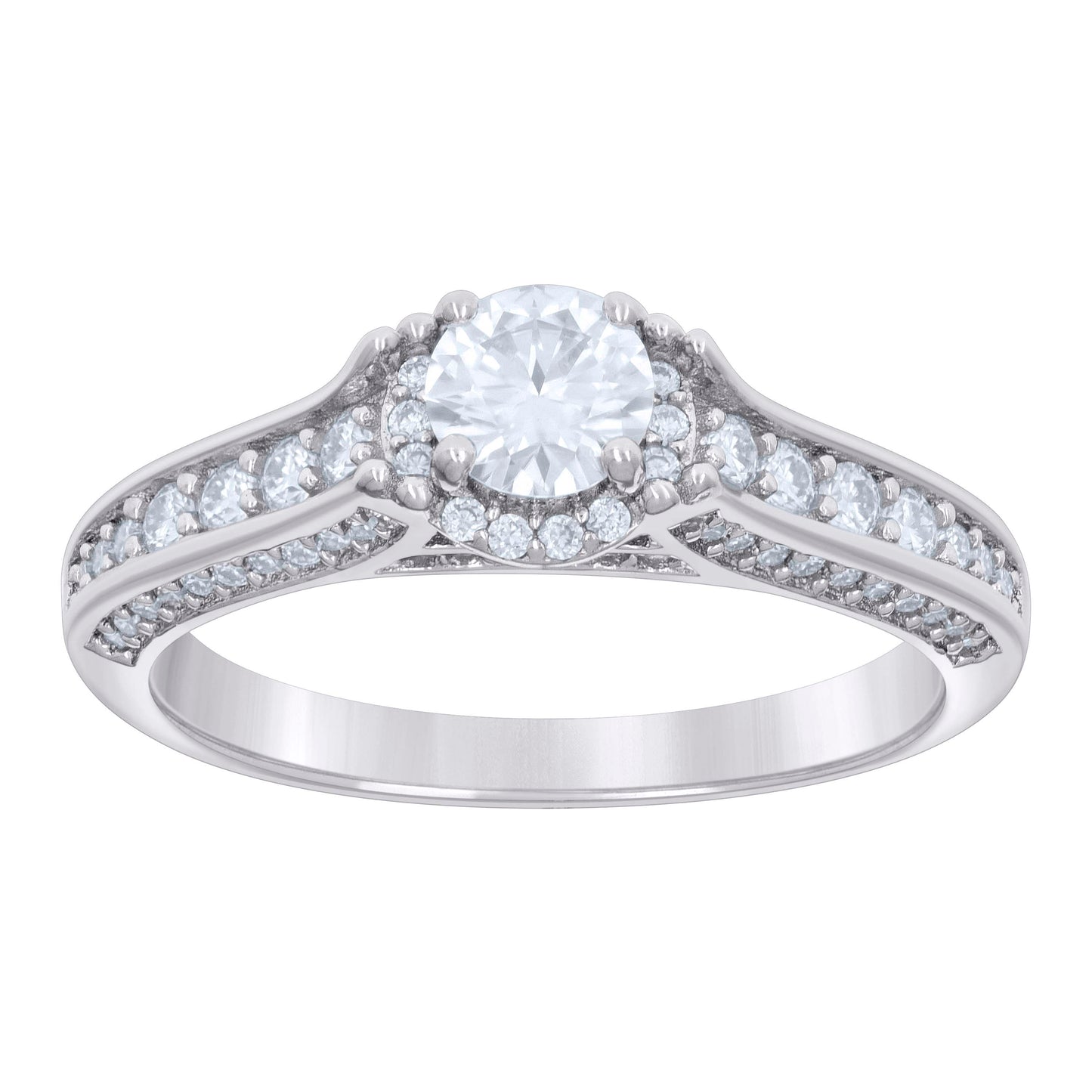 925 Sterling Silver 1.06Ctw Moissanite Ring S6